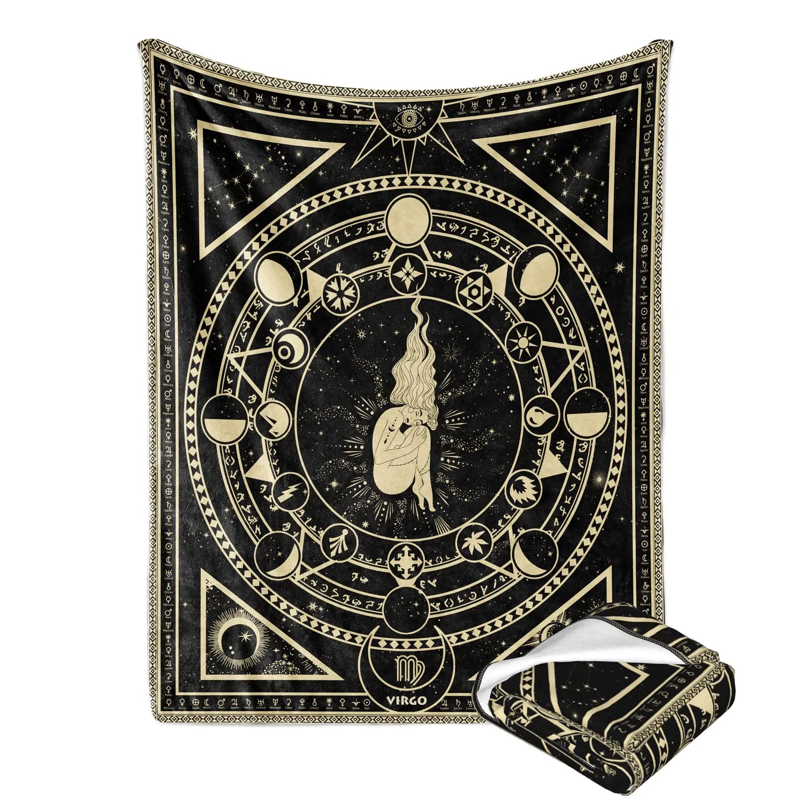 خمر القمر تسجيل بطانية مطبوعة ل أريكة سرير السفر التخييم غرفة المعيشة مكتب تكييف بطانية لجميع المواسم الهدايا