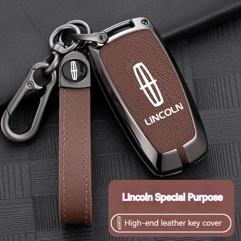 Alloy Car Key Cover Case for Lincoln Continental MKC MKZ MKX Navigator Z Nautilus Aviator Corsair 2017 2018 2019 2022 Keychain