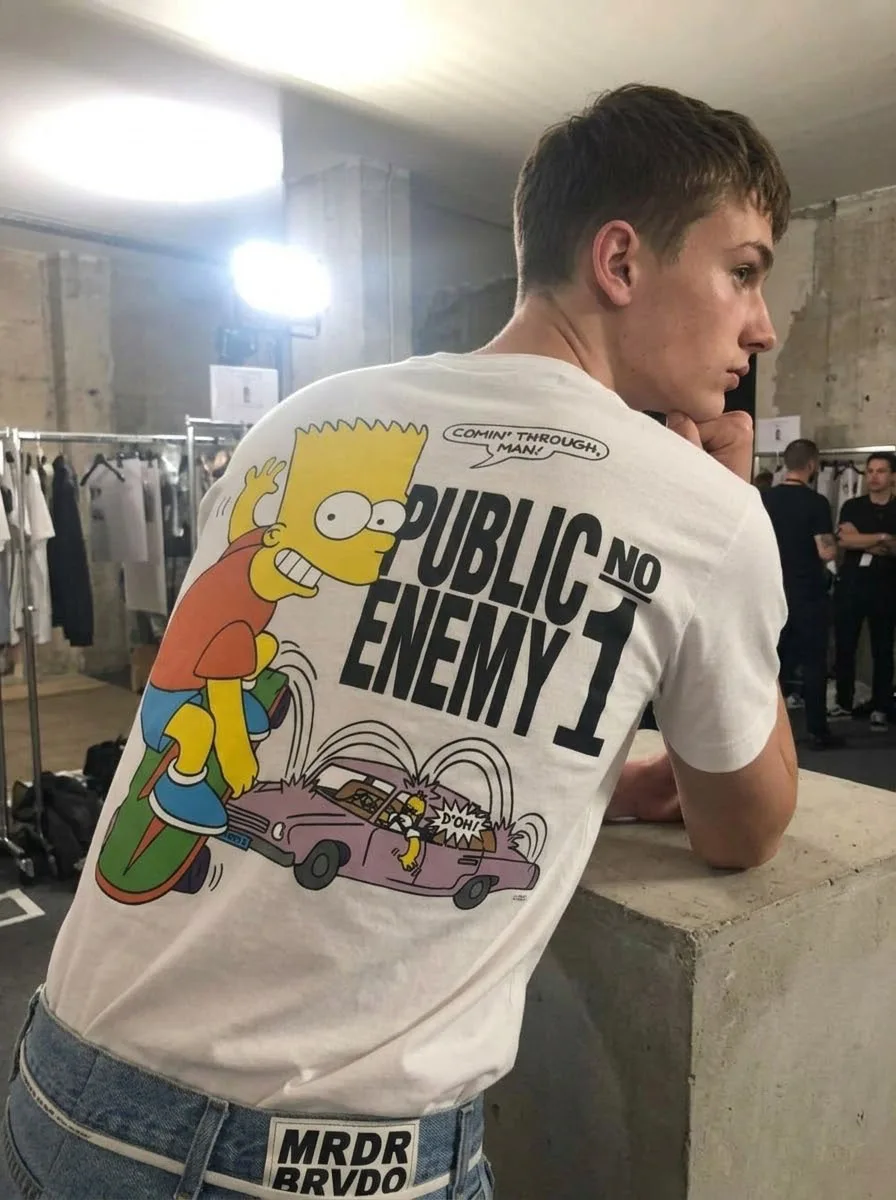 White Short Sleeve T-Shirt American Style Casual Wear Summer Couple Matching Tops High Quality Vintage Feel by Wang Studio