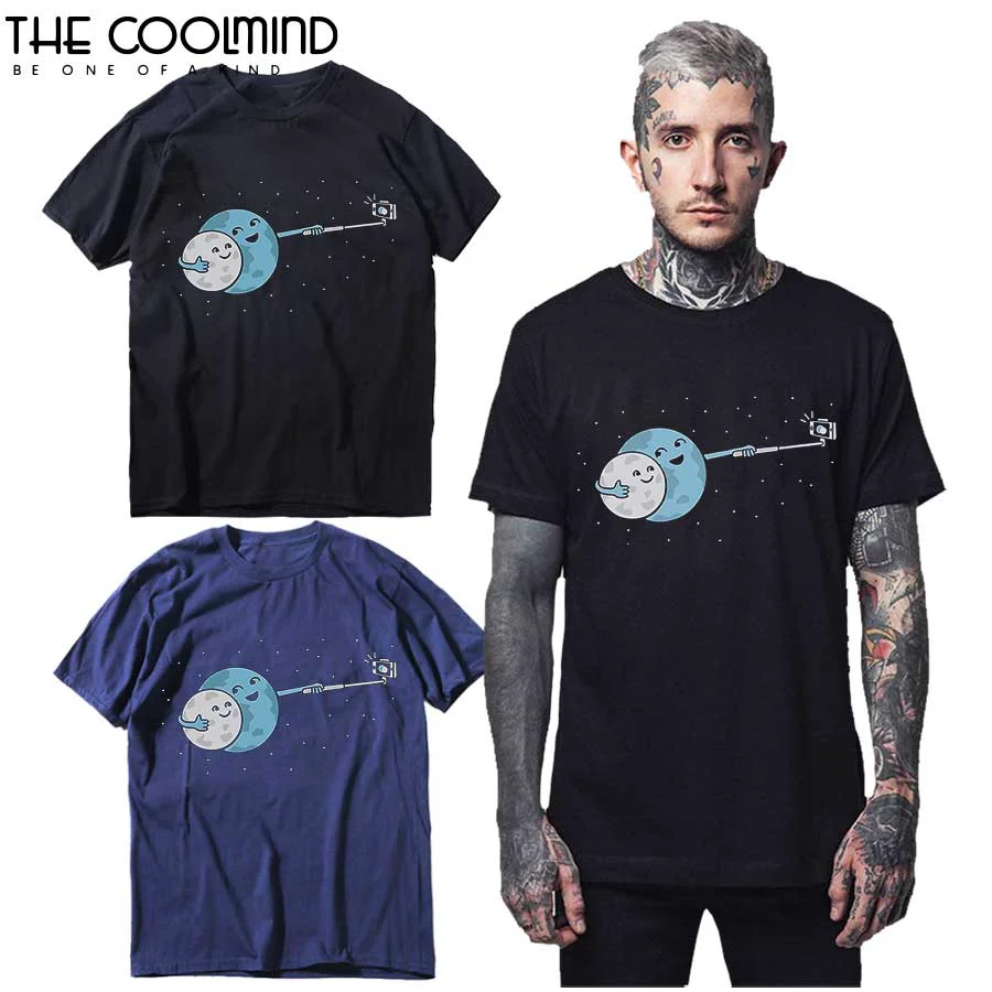 COOLMIND 100% Cotton Funny Casual Men T Shirt Short Sleeve Summer Men Tshirt Cool t-shirt Loose t-shirt Tee Shirts Mo0135