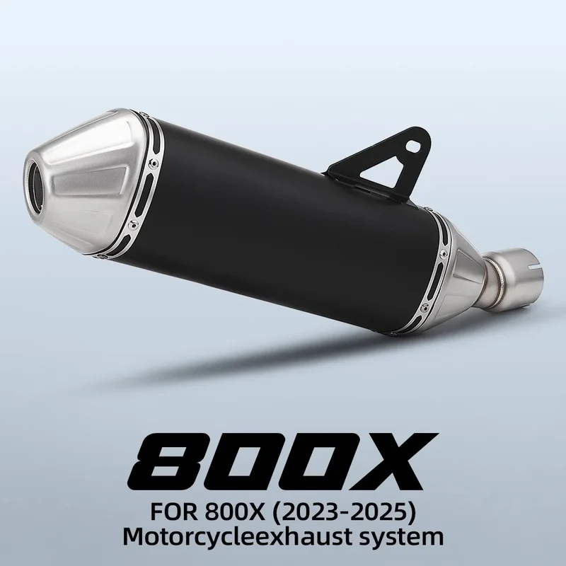 Motorcycle Exhaust Modified Stainless Steel Sliding Line Muffler 60mm DB Killer Interface New for KOVE 800X Adventure Rally Pro