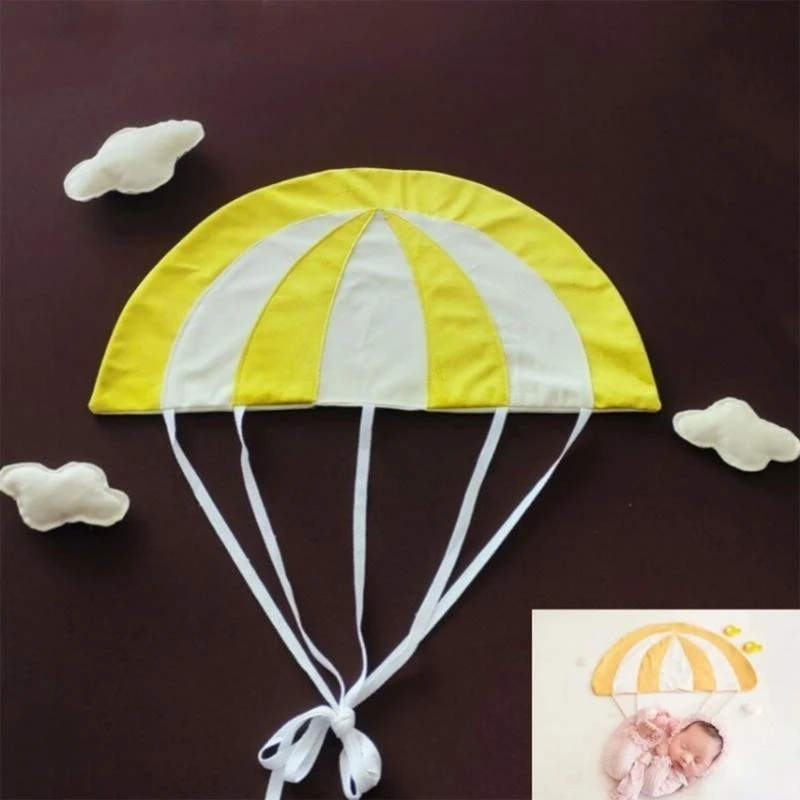 

J15U Newborn Photo Props Colorful Parachute Cloud Baby Photoshoot Backdrop Decoration