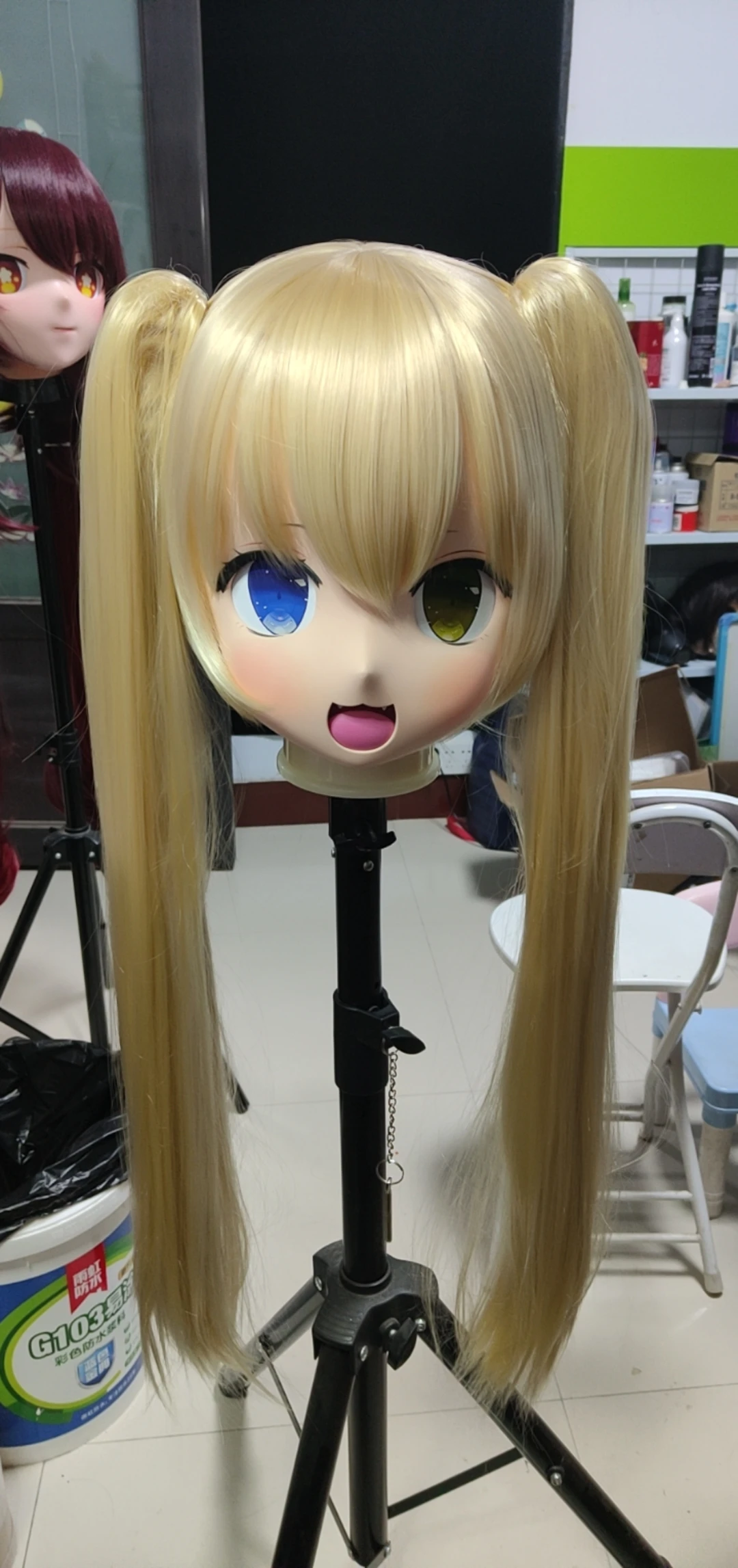 

(BJD007)Customize Character Female/Girl Resin Kig Full/Half Head With Lock Anime Cosplay Japanese Animego Kigurumi Mask