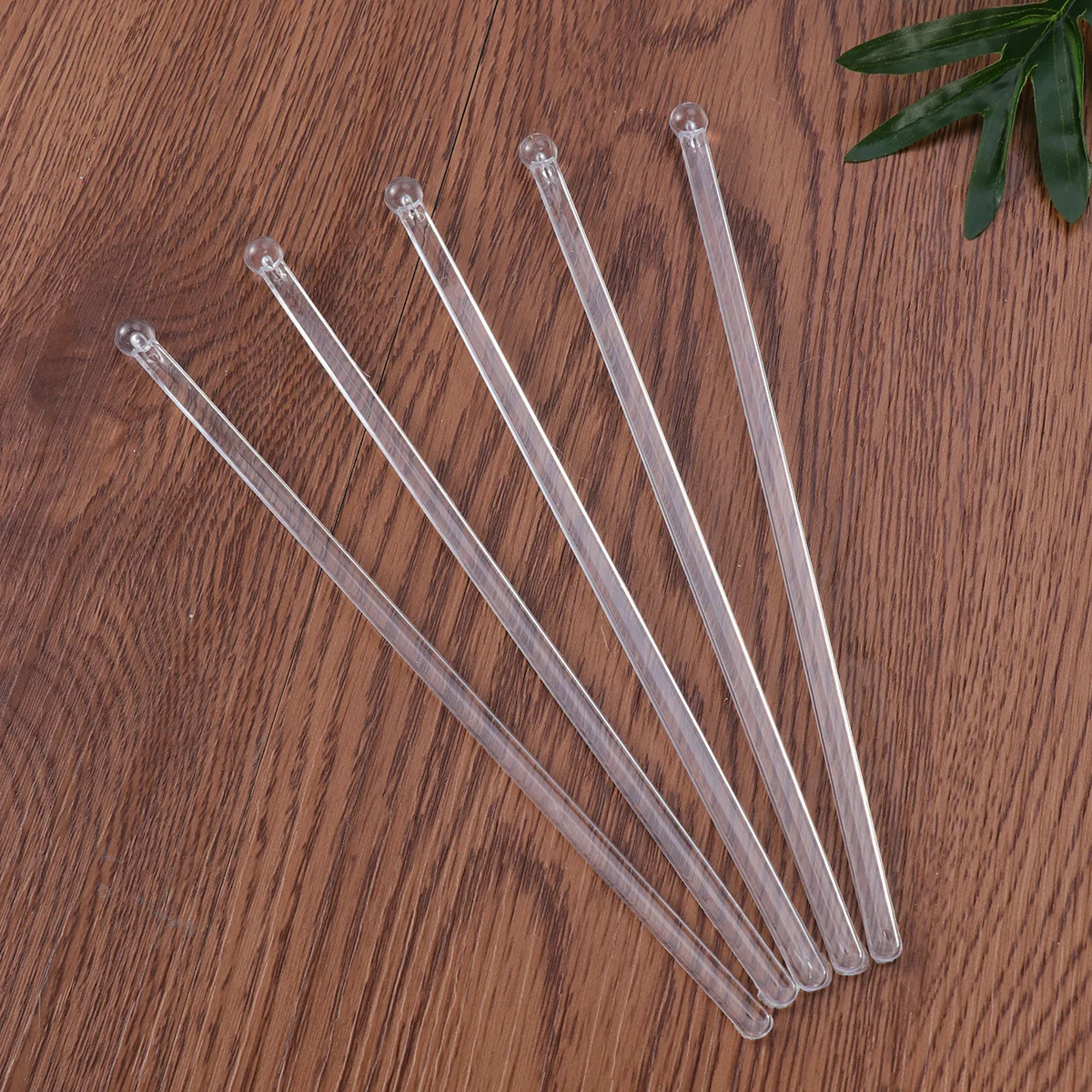 

100Pcs Clear Plastic Swizzle Sticks Drink Stirrer for Cocktails Drinks Beverage Mixing Decoration Round Stirring Ladle
