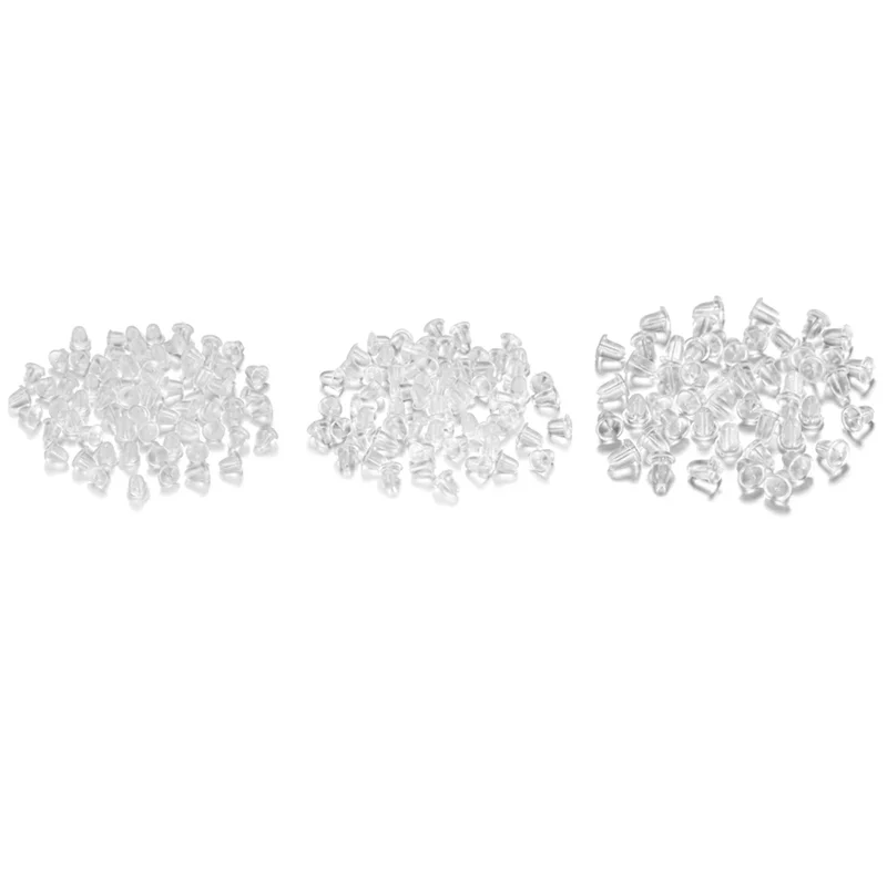 

200-2000pcs Soft Silicone Rubber Earring Back Stoppers for Stud Earrings DIY Earring Findings Accessories Bullet Tube Ear Plugs