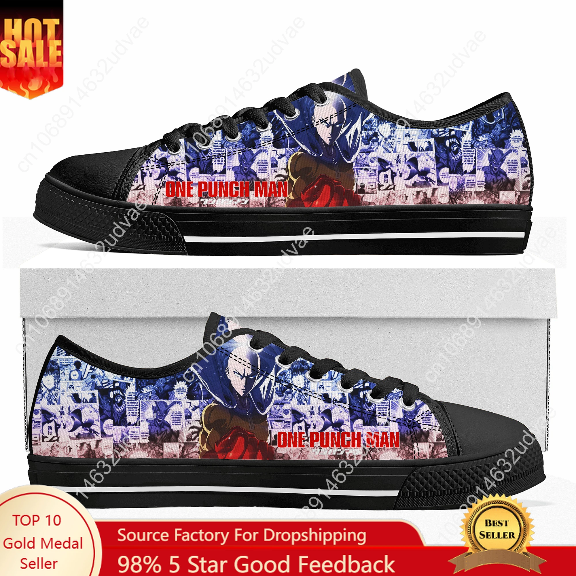 

One Punch Man Low Top High Top Sneakers Mens Womens Teenager High Quality Canvas Sneaker 3D Print Casual Shoes Personalized Shoe