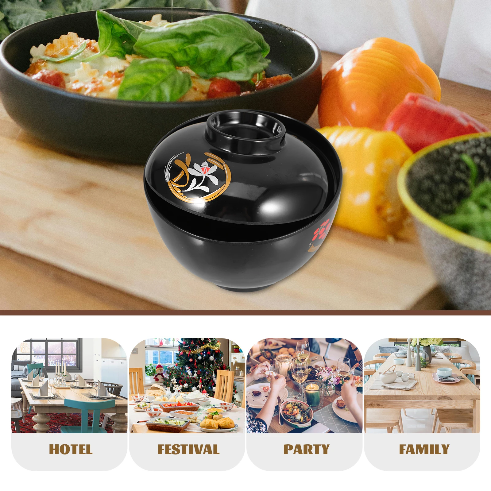 

Miso Soup Bowl Japanese Bowls Kitchen Service Lightweight Non Slip Stable Oil Proof Practical Smooth Surface Safe Handy