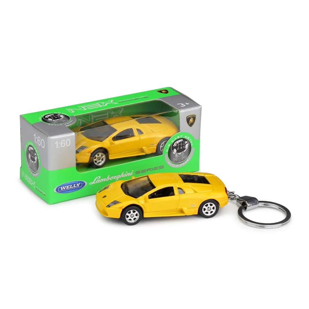 Welly 1:60 Lambo sports Bat Cooper simulation alloy car model Keychain gift cars model crafts decoration collection toys tools