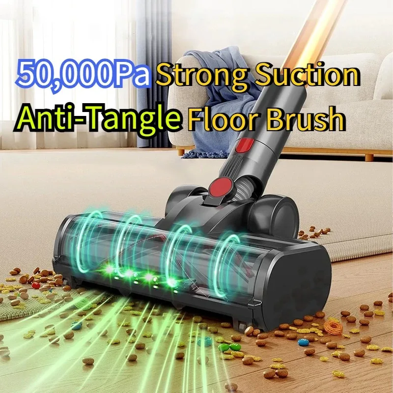 

Ручной беспроводной пылесос 550 Вт, 50 кПа, домашние электрические метлы со светодиодным сенсорным экраном, съемная батарея, легкий пылесос