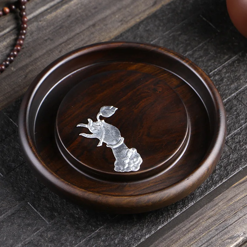 

LH solid wood pot bearing dry brewing table Chinese thermal insulation pot pad tea set accessories