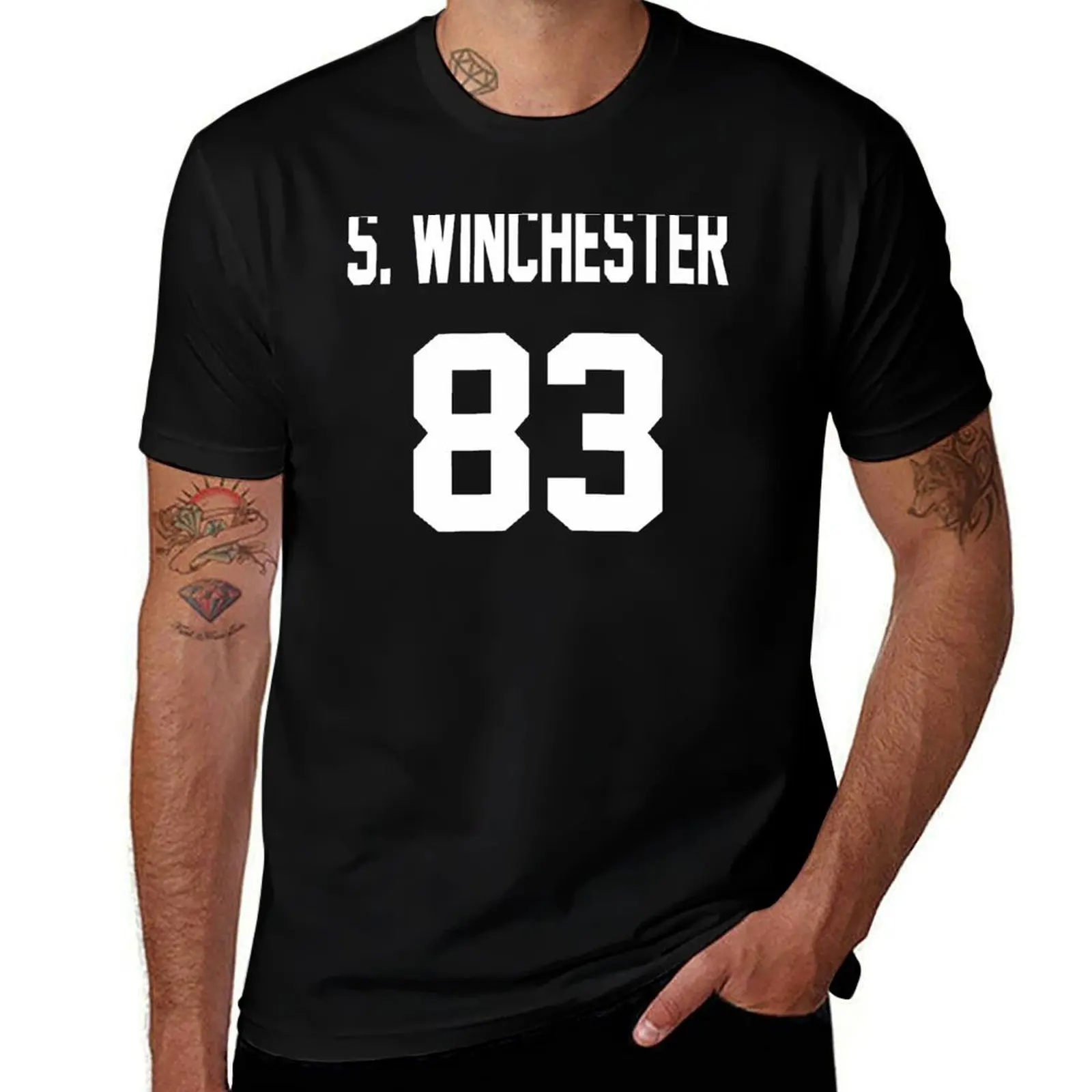 

Supernatural Jersey (Sam Winchester) T-Shirt valentines clothes animal prinfor boys funny meme t-shirts designer t shirt men