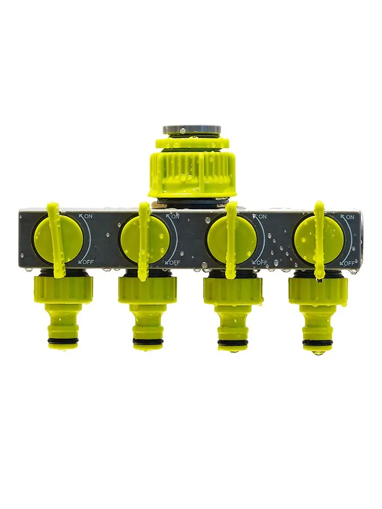 4 Way Garden Hose Splitters Faucet Diverter Tap Hose Connector Hose Pipe Splitter Water Distributor for Outdoor Faucet Sprinkle