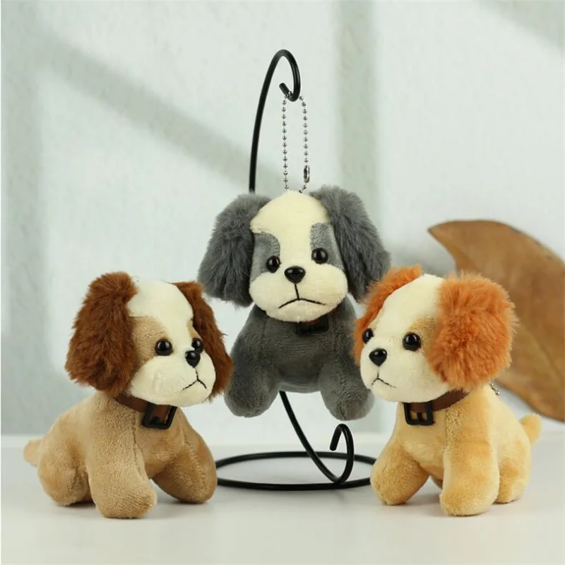 

1PCS Plush Big Ears Puppy Pendant Toys Stuffed Dog Car Keychain Small Doll Machine Backpack Hanging Decoration Pastoral Dog