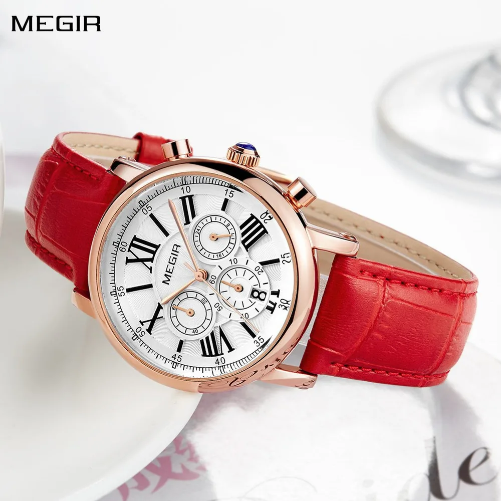 

MEGIR Fashion Women Bracelet Watches Top Brand Ladies Quartz Watch Clock For Lovers Relogio Feminino Sport Wristwatches