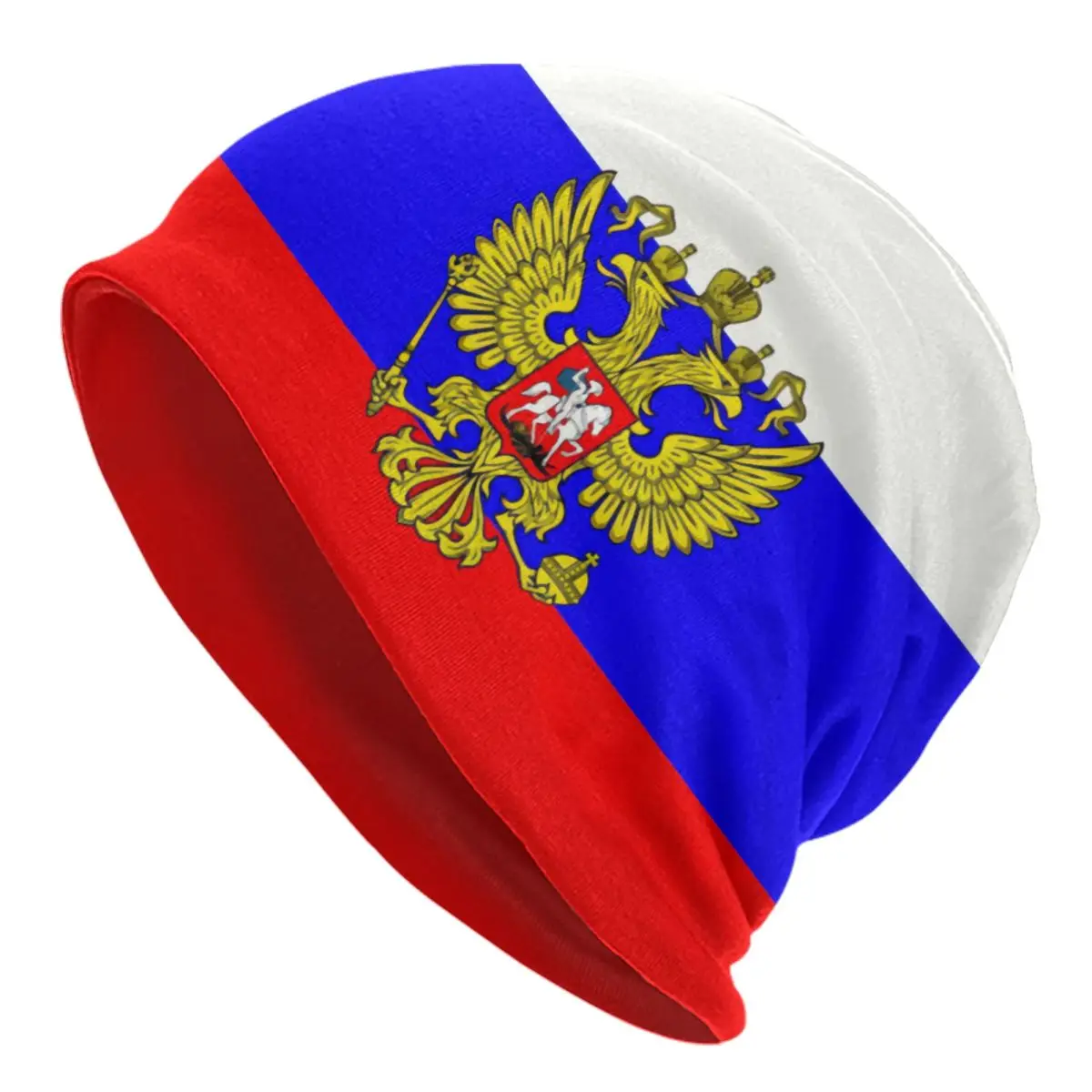 Custom Russian Flag Bonnet Hat Knitted Hat Men Women Fashion Unisex Adult Warm Winter Beanies Cap