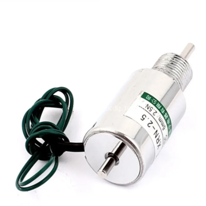 DC tubular electromagnet solenoid coil tube push pin type DC 12V 24V XRN-2.5 Stroke 6mm 14W Suction 250g Retention force 350g