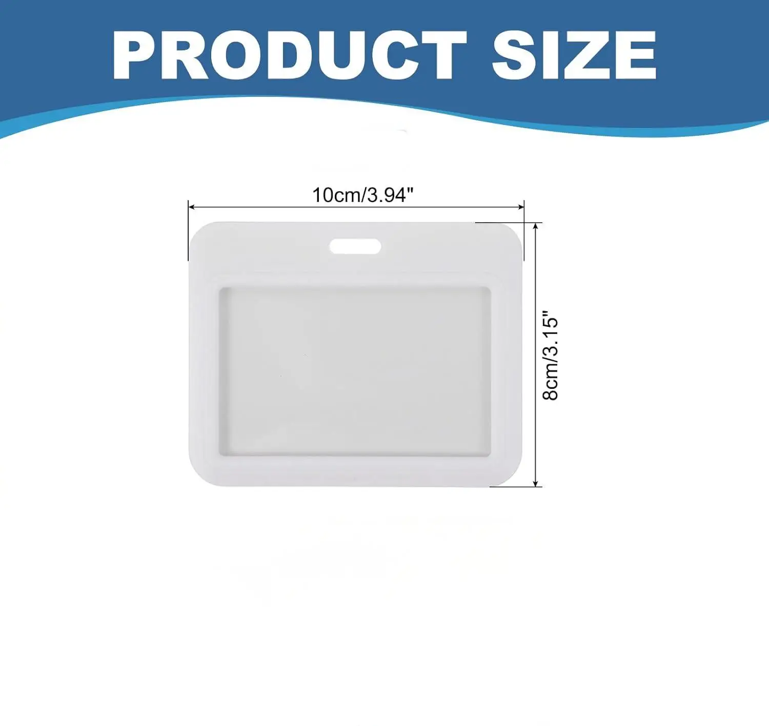 2pcs Sliding Horizontal ID Badge Holder with Clear，School ID Credit Cards Proximity Key Cards Driver’s Licenses and Passes