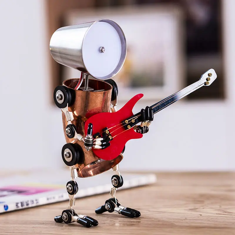 

Industrial style robot ornaments, desktop night lights, metal, handmade guitars, gifts for boys