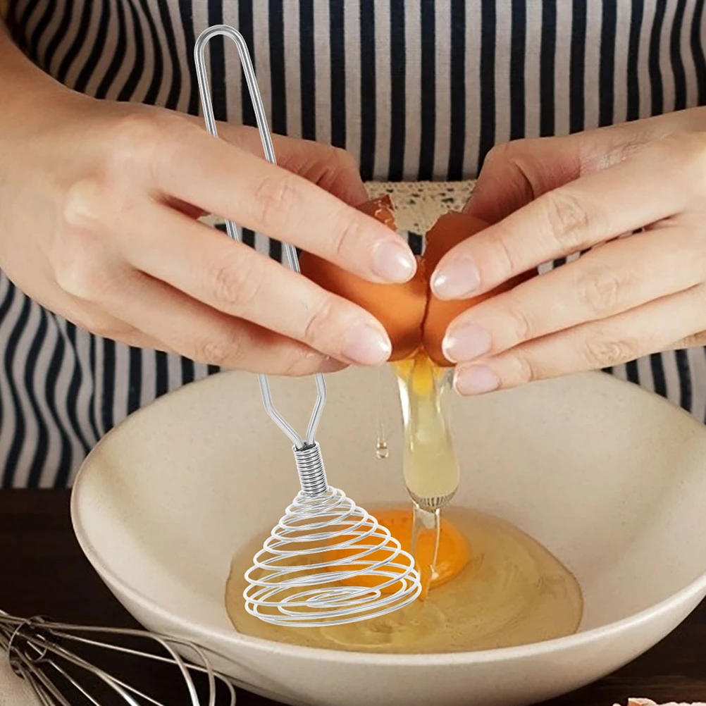 

2Pcs Egg Whisk Wire Kitchen H Stainless Steel Blending Beat Eggs Cooking Tool Manual Easy Use Reliable