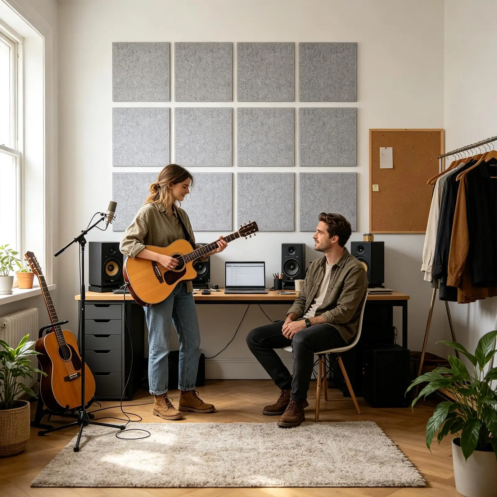 Sound Dampening Panels High Density Noise Cancelling Decorative Felt Acoustic Panels Wall Covering For Home Bedroom Living Room