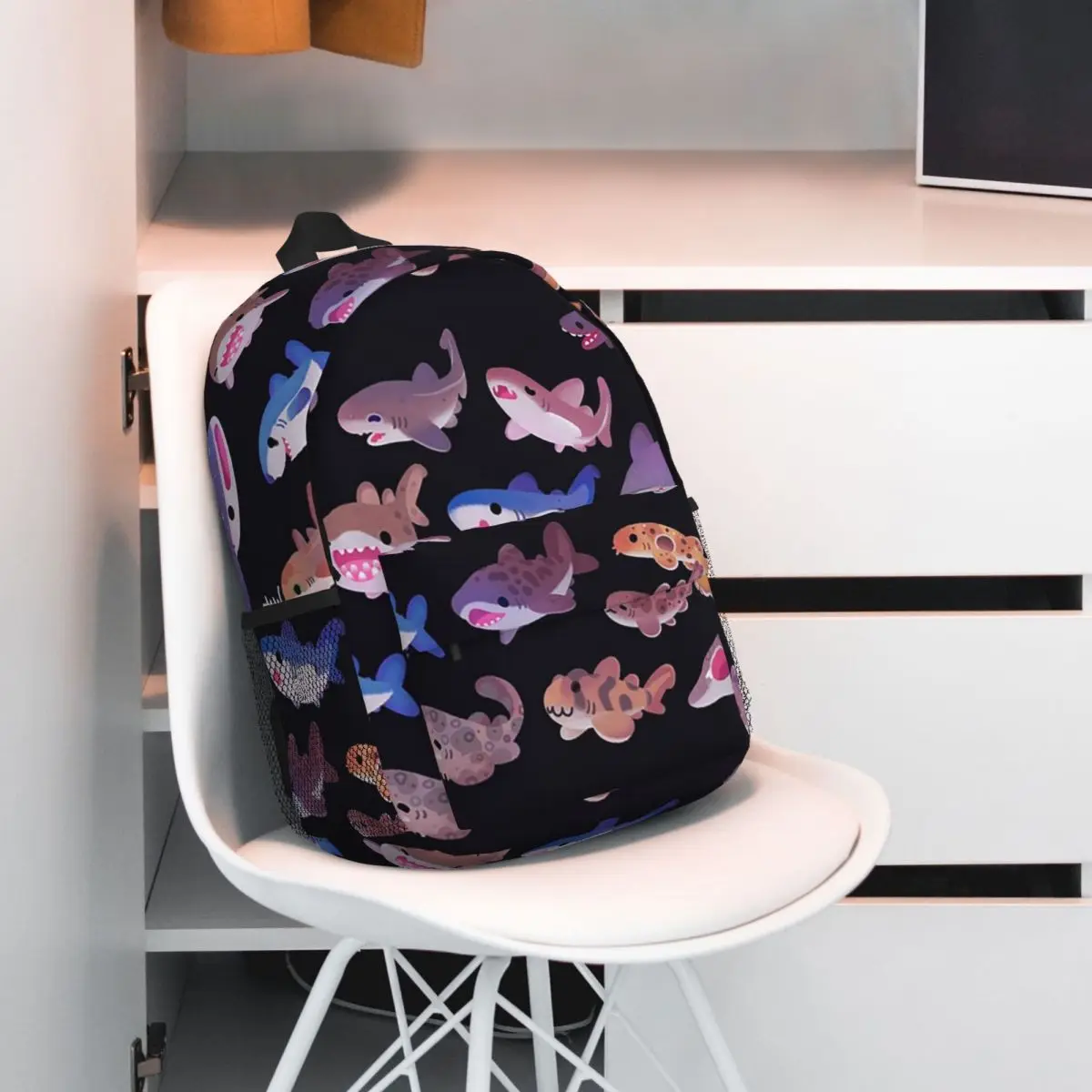 Shark Day Backpack Hot Sale Daypack Large Capacity Boys Girls BookBag Shoulder Bags for Men Women School Bag