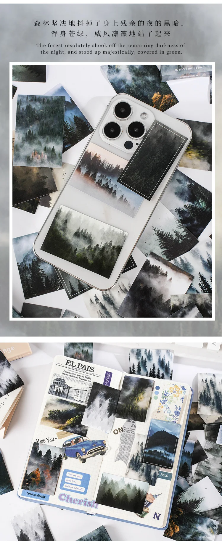 30 Pcs Kawaii Paper Sticker Set Deep Forest Self-adhesive Stationery Stickers For Arts Craft Diy Scrapbooking Diary Album Planne