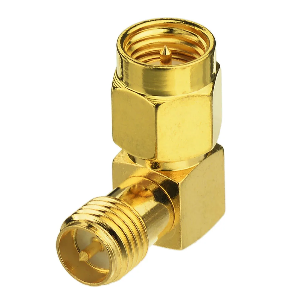 Superbat SMA Male Right Angle to RP-SMA Female Right Angle RF Coaxial Adapter Connector