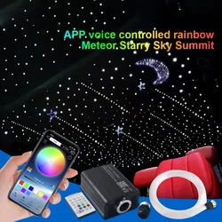 16W Car Roof Star Light Twinkle Fiber Optic Light Ceiling Star Lighting Kit RGBW APP Music Control Car Starry Sky Ceiling Lamp