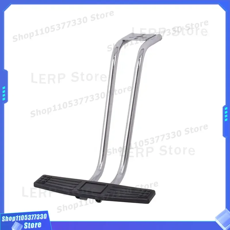 Heavy Duty Stainless Steel Foot Rest for Barber Chair Salon Spa Pedicure Stool Adjustable Height Hydraulic Base Professional