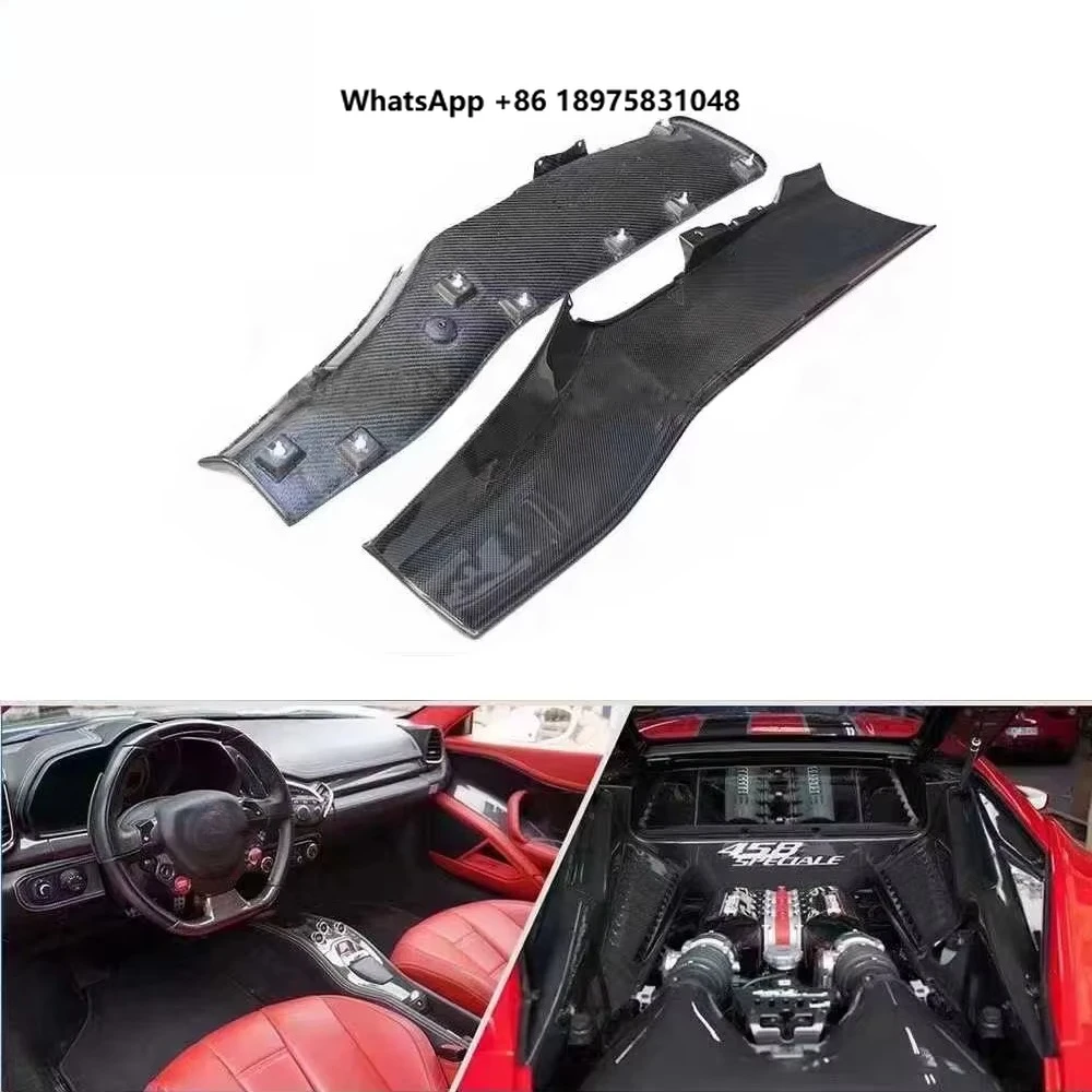 

Interior Trims Dry Carbon for Fer 458 Carbon Black Interior Storage Box Center Control Gear Headlight Switch Button Patch Panels