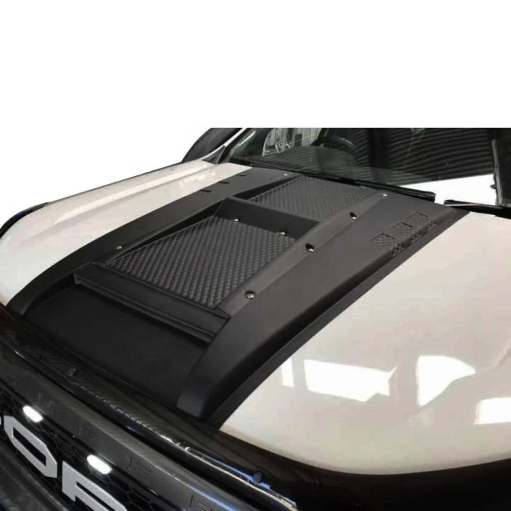 For Ford Ranger T7 2015  Wildtrak 3.2L 4x4 Pickup ABS Bonnet Hood Scoop Cover With Nut Matte Black Car Accessories