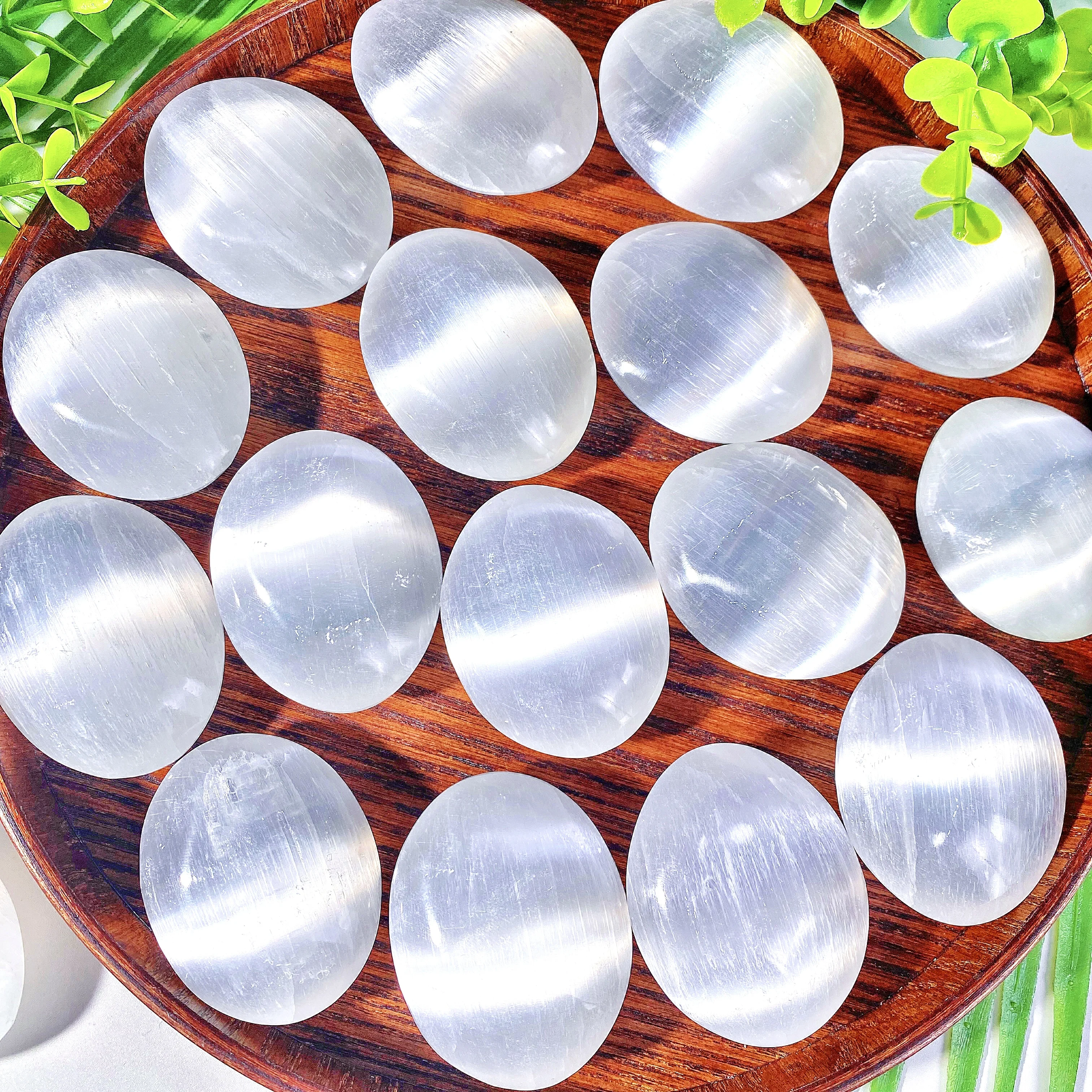 1PC High Quality Selenite Palm ,Gemstone Jewelry,Glitter, Birthday gift,Women gift,Home decoration