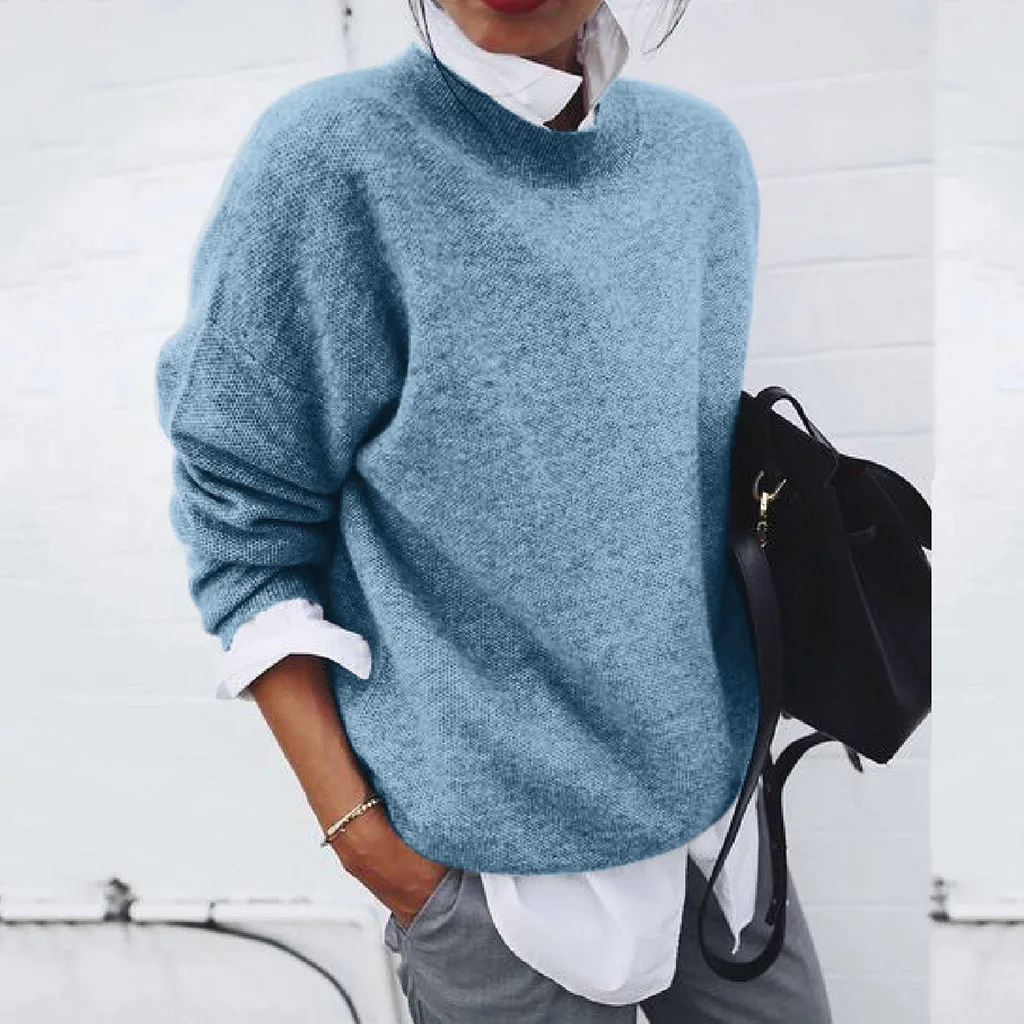 Sweater Female Autumn Winter Knitted Women Sweater Pullover Female Tricot Jersey Jumper Femme High Collar Women Clothes