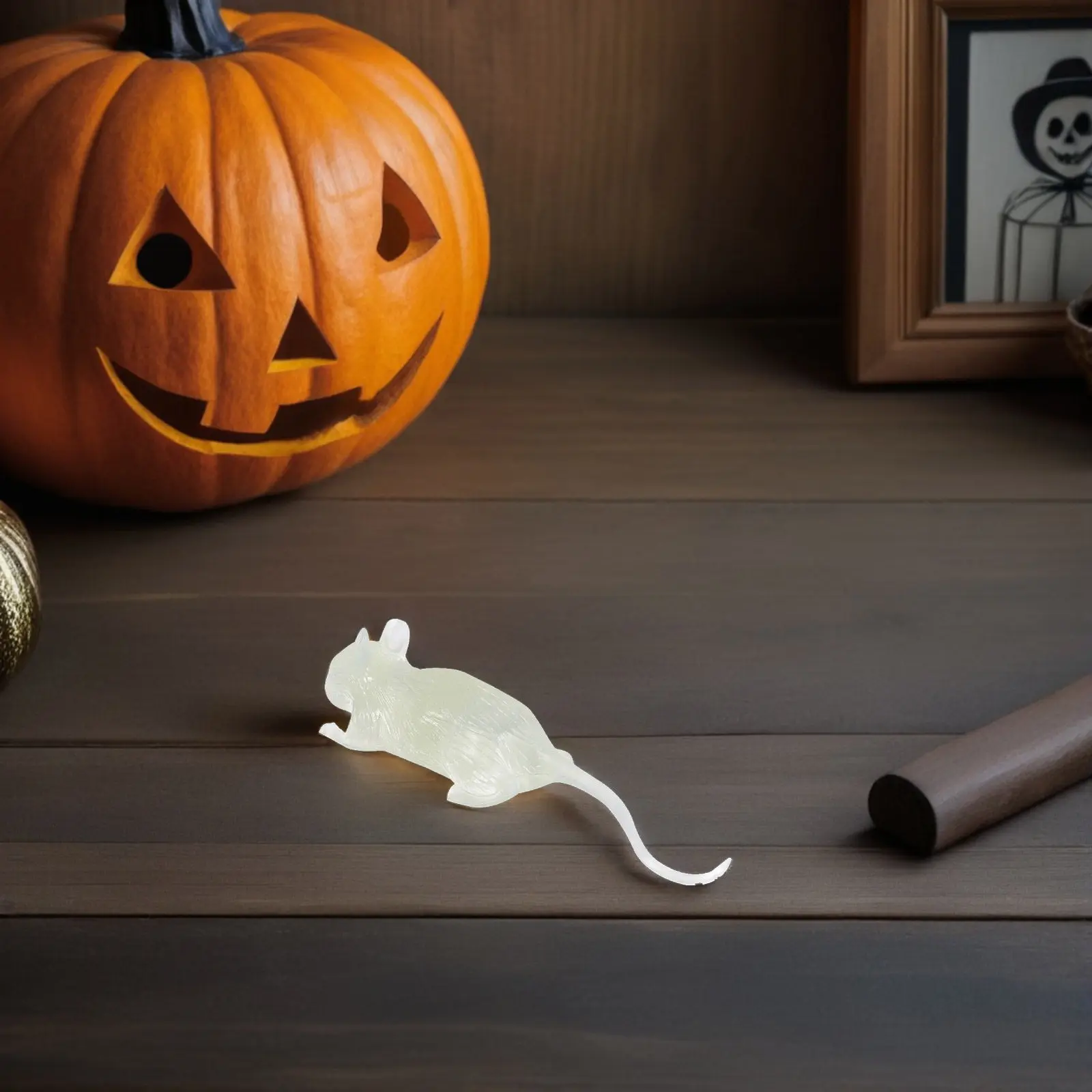

20Pcs Night Glow Mouse Lifelike Halloween Tricky Props Fake Rat Prank Decoration Haunted House Fun Scary Scene Essential