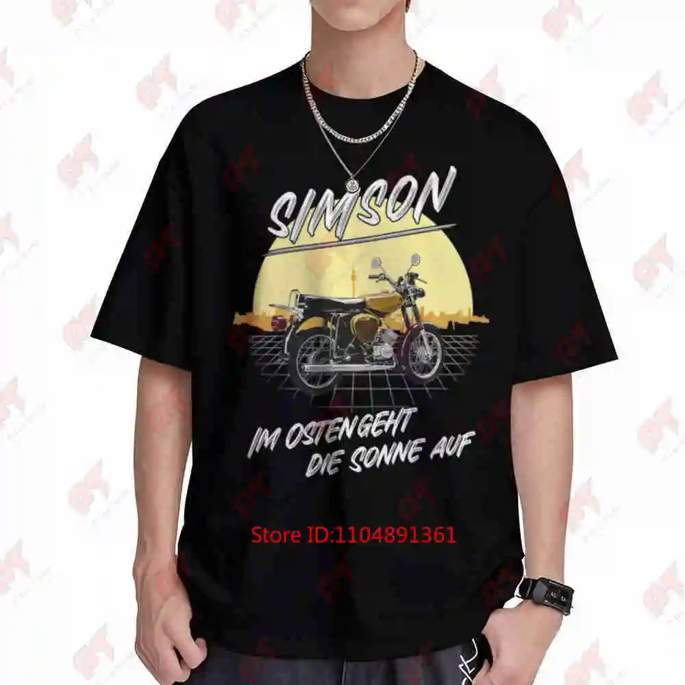 Motorcycle Simson Design Streetwear Short Sleeve Tee 100% Cotton T-Shirt