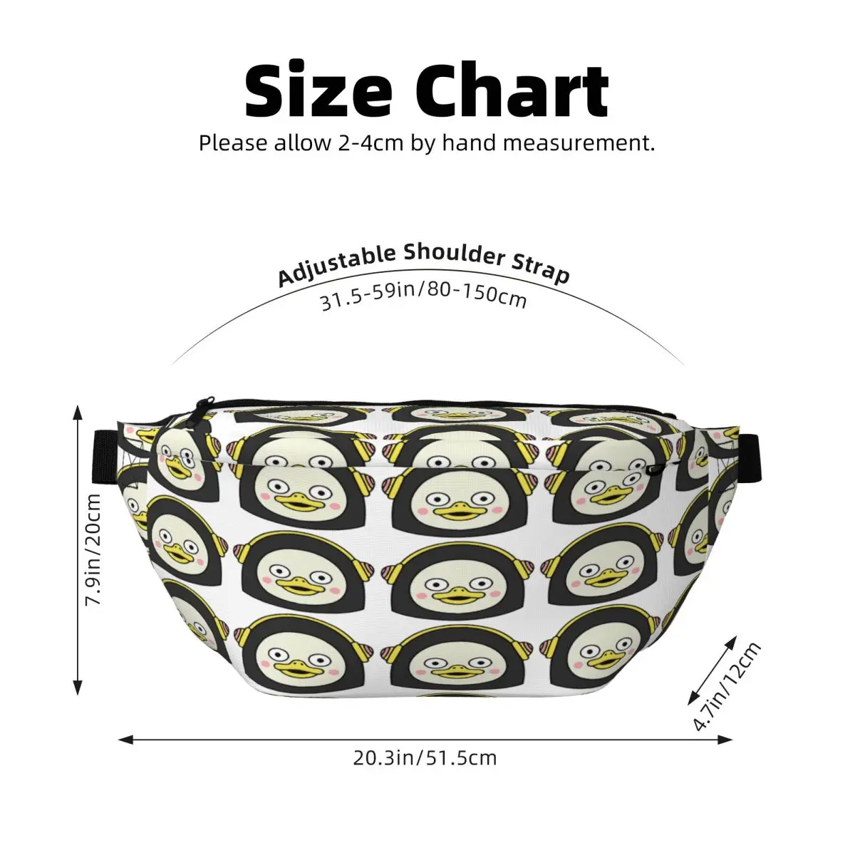 Pengsoo Face Crossbody Waist Bag - Interior Compartment