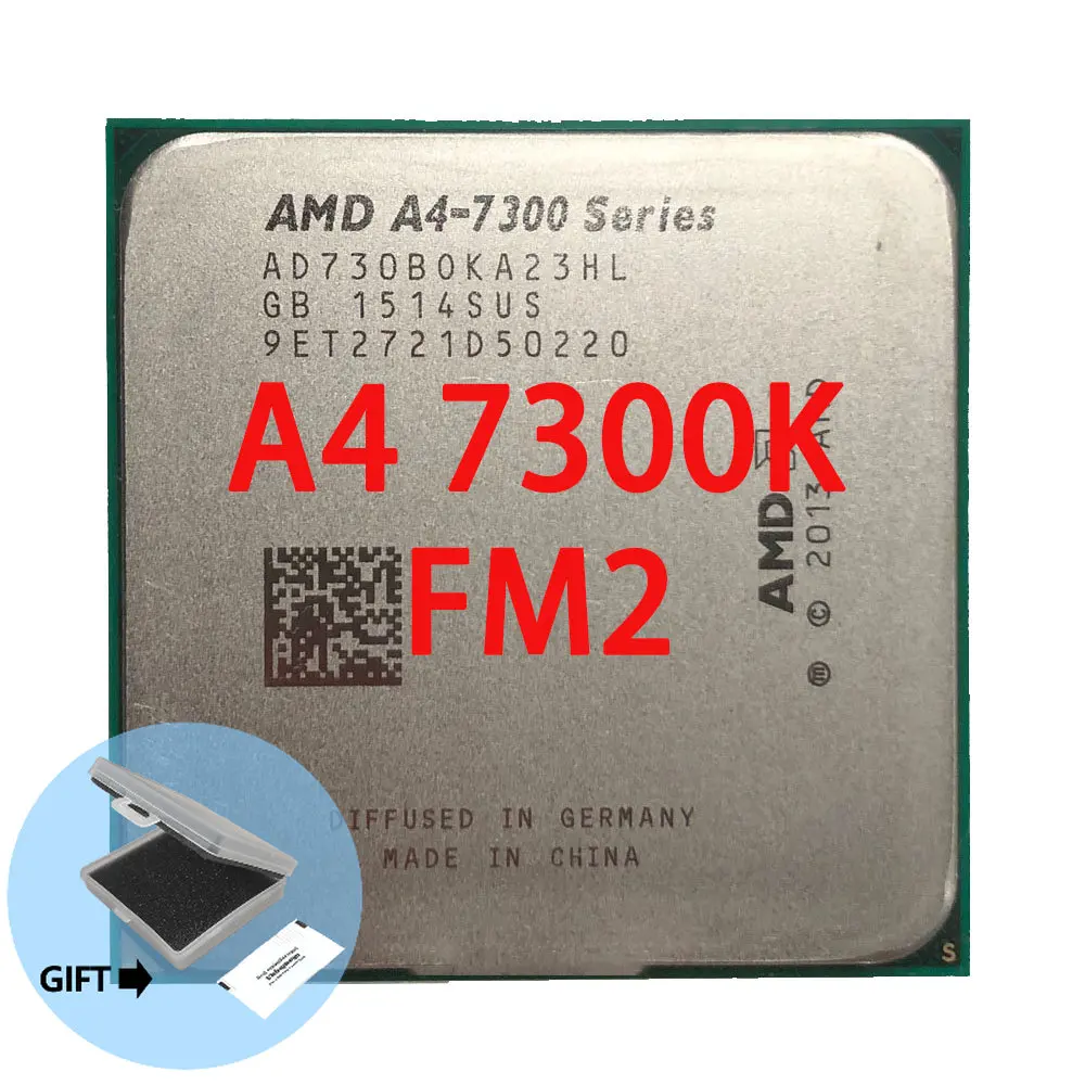 

AMD A4-Series A4 7300K 3,8 ГГц двухъядерный процессор AD7300OKA23HL/AD730BOKA23HL разъем FM2