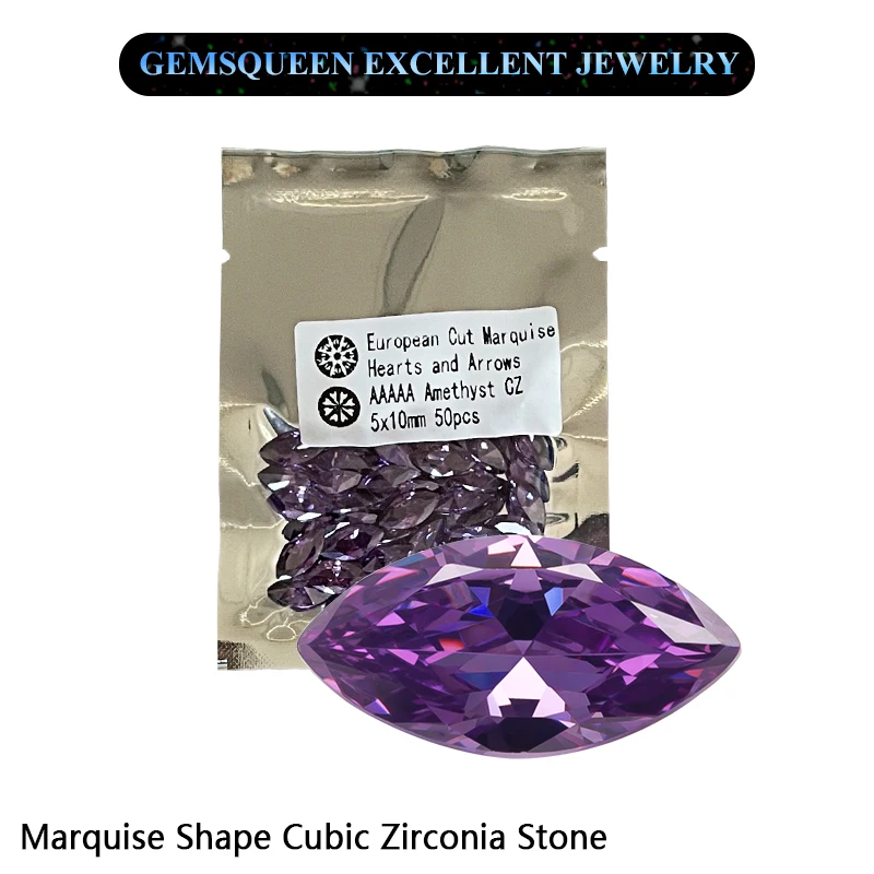 

50 PCS 5A Marquise Shape Cubic Zirconia Stone 2*4mm~10*20mm Multicolor Brilliant Cut Loose CZ Synthetic Gem Bead Jewelry for DIY