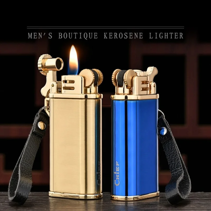 

Portable Metal Grinding Wheel Vintage Lighter Creative And Personalized Men's Waist Hanging Boutique Windproof Lighter