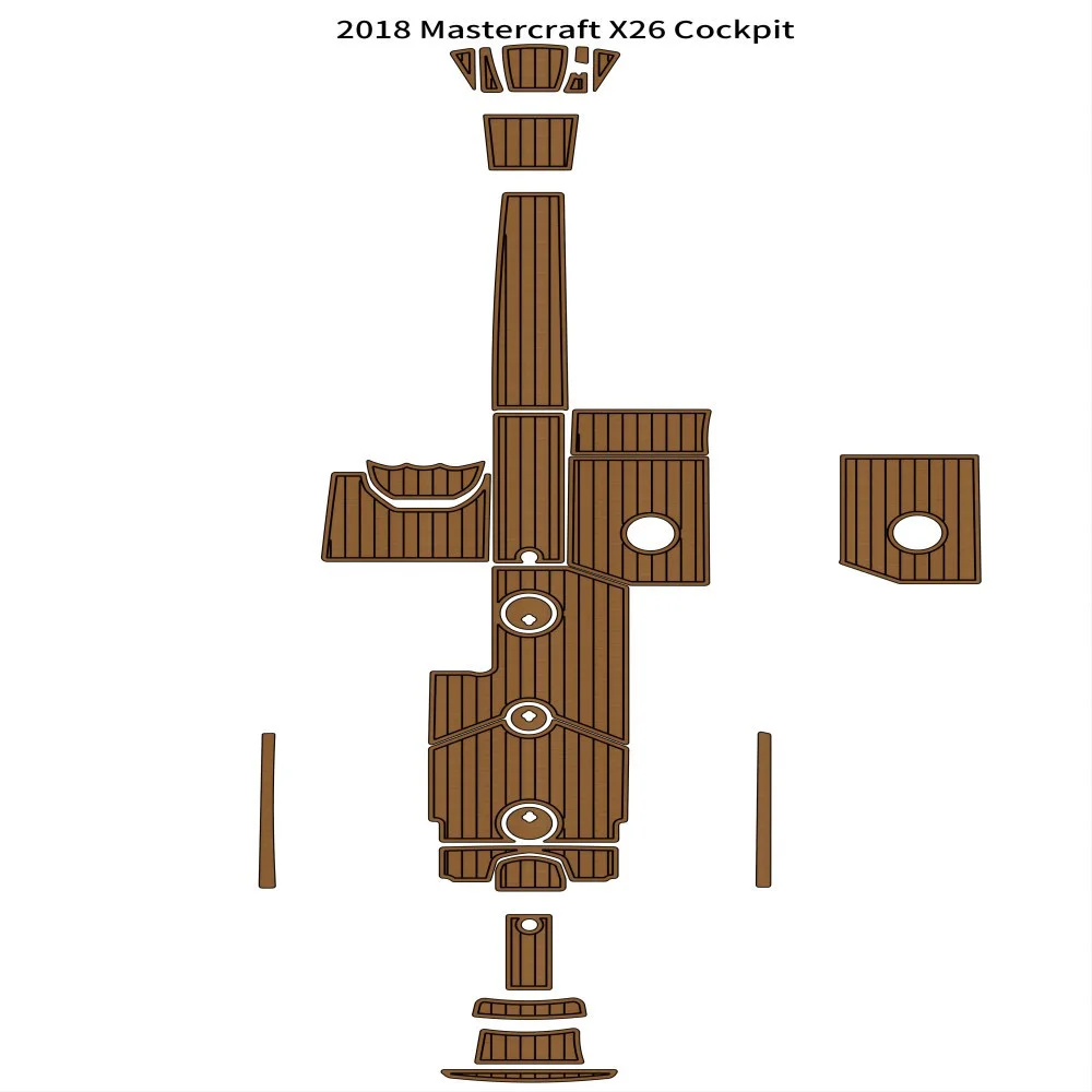 

2018 MasterCraft X26 Cockpit Pad Boat EVA Foam Faux Teak Deck Floor Mat SeaDek Gatorstep Style Self Adhesive dmf9j3d7