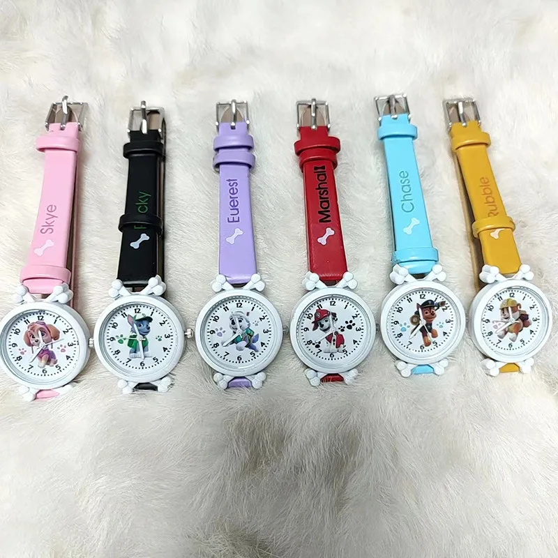 Paw Patrol Watch Cartoon Anime Figure Character Watch Children\'s Digital Chase Skye Marshall Kids Waterproof Watch Birthday Gift