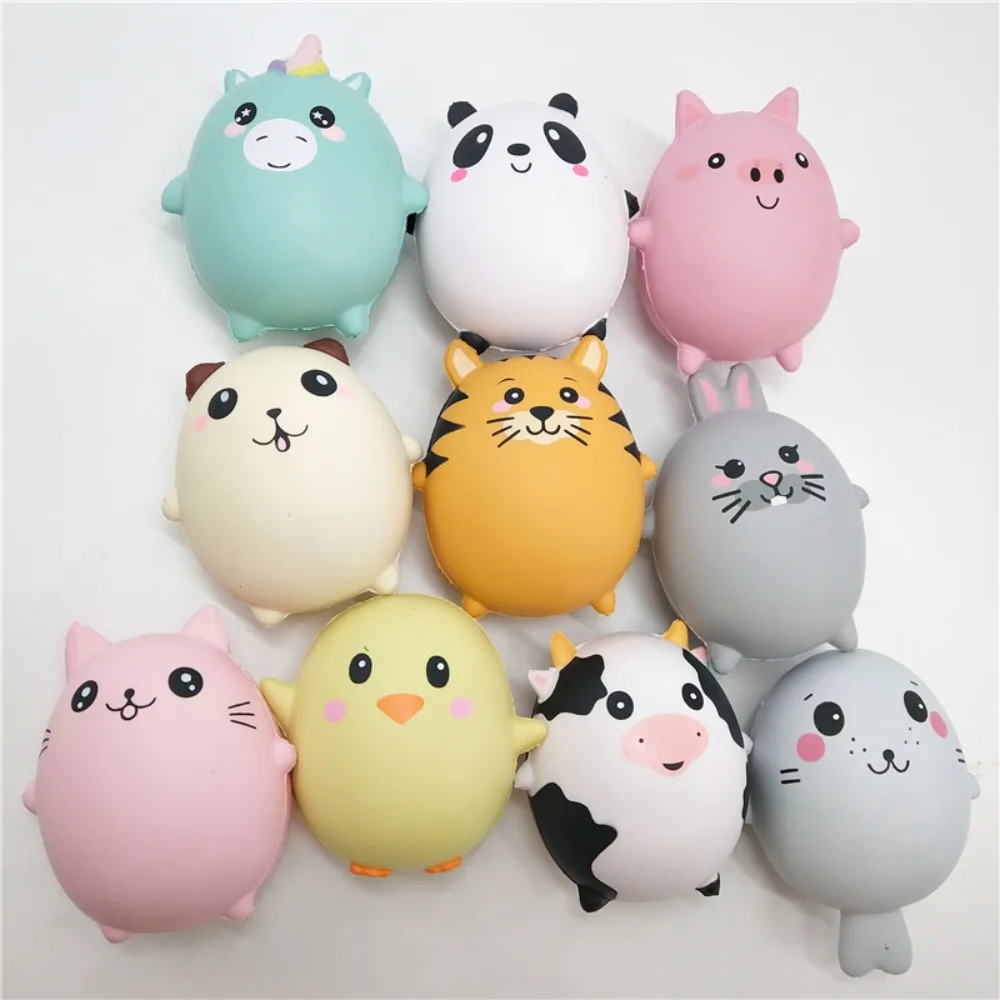 Cute Animal Squeeze Toy Slow Rebound Cow Tiger Cat Cartoon Squeeze Toys Piggy Chick Antistress Decompression Toys Adult Kid