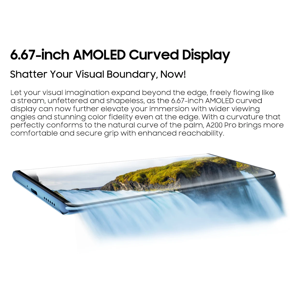 블랙뷰 A200 프로 휴대폰, 스마트폰 G99 6.67 인치, 120HZ AMOLED 곡선 디스플레이, 12GB, 256GB, 안드로이드 13, 108MP 카메라, 66W 고속 PD