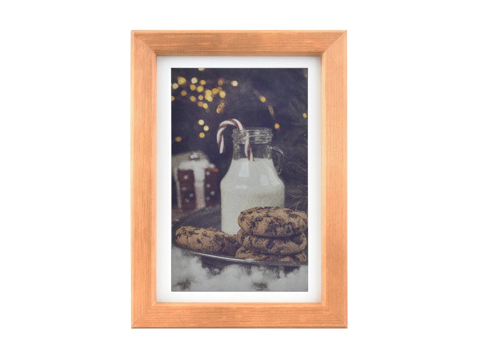 7.3inch E6 Full Color E-Paper With Solid Wood Photo Frame, Ultra-long Standby, 800 × 480 Girlfriend Gift phoframe