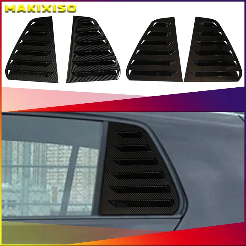 For Volkswagen Golf 7 MK7 7.5 GTI GTD R R-Line 2013-2020 Rear Side Window Louvers Air Vent Scoop Shades Sticker Car Accessories
