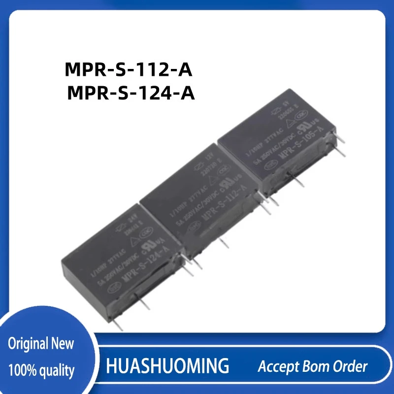 NEW 10Pcs/Lot   MPR-S-112-A  MPR-S-112-A-12VDC  MPR-S-124-A-24VDC  12V   24V 4PIN   5A