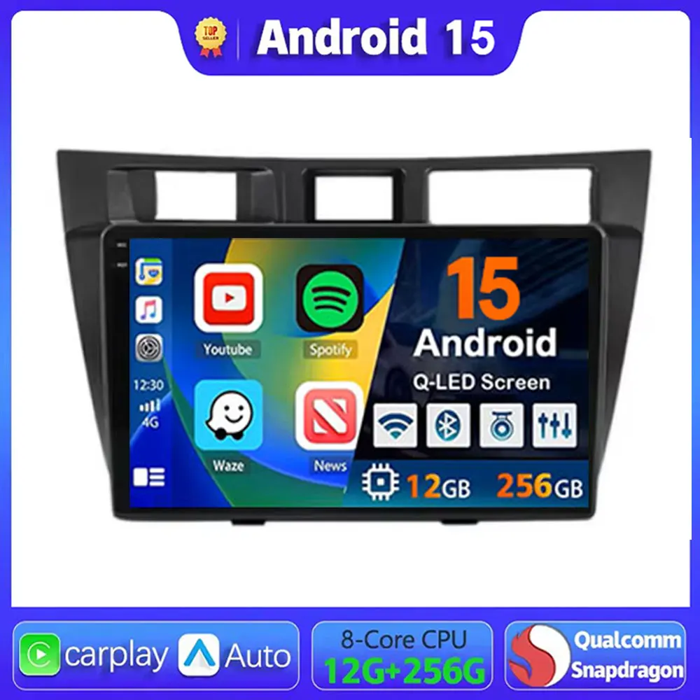 

Car DVD Android 15 Wireless Carplay GPS Navigation For Toyota Mark II 9 X100 2000 - 2007 Auto Radio Multimedia Player NO 2din
