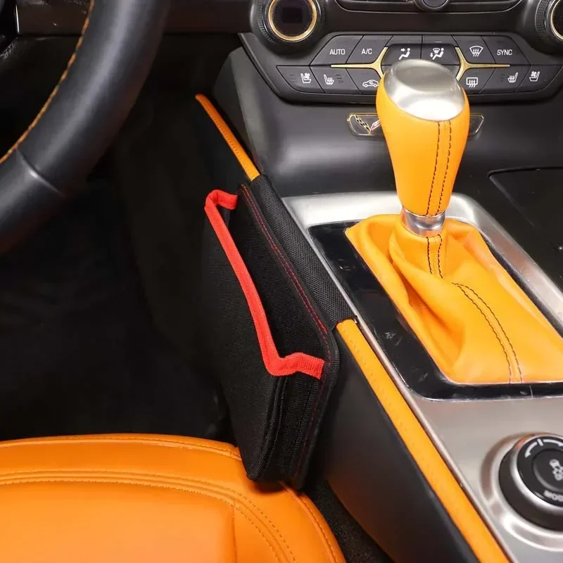 

For 2014-2019 Chevrolet Corvette C7 Oxford Cloth Car Modeling Central Control Side Hanging Storage Bag Car Interior Accessories
