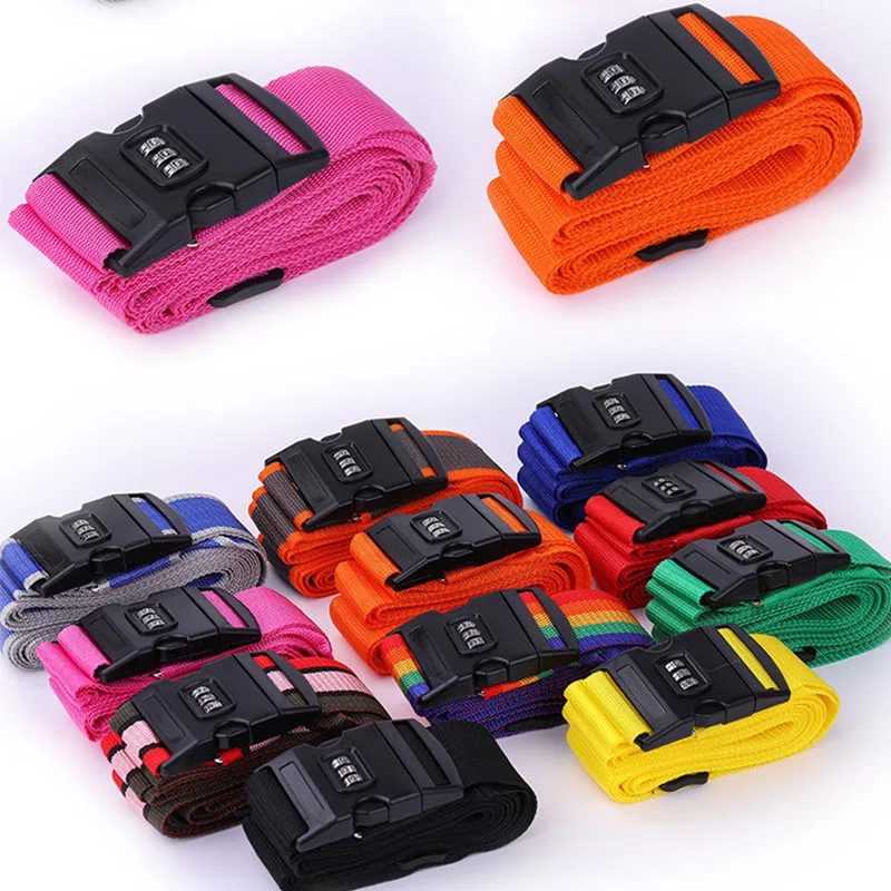 cipher lock Travel Belt Trolley Seat Belt Luggage Packing Box Cross Strap Suitcase Packing Seat Belt Reinforced Adjustable Strap