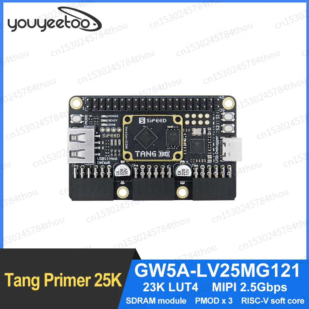 

Sipeed Tang Primer 25K GOWIN GW5A RISCV FPGA Development Board PMOD SDRAM 23K LUT4 MIPI 2.5Gbps 50Mhz Activecrystal oscillator